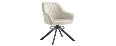 Amazon: Chaise de salle à manger pivotante Songmics KDC161LH01V1 - velours, accoudoirs, charge 120 kg à 59,9