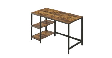 JoyBuy: Bureau de travail Ochama 120x60x76 cm, style industriel marron/noir à 49,99€ (au lieu de 99,99€)