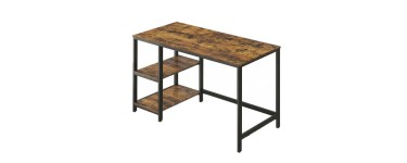 JoyBuy: Bureau de travail Ochama 120x60x76 cm, style industriel marron/noir à 49,99€ (au lieu de 99,99€)