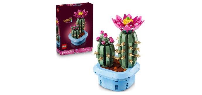 Amazon: LEGO® Botanicals Cactus Fleuri (11509) à 18,39€ (au lieu de 24,26€)