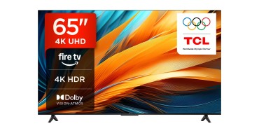 Amazon: TV 65" 4K UHD TCL 65PF650 - Fire TV, Dolby Vision, Dolby Atmos à 449€ (au lieu de 599€)
