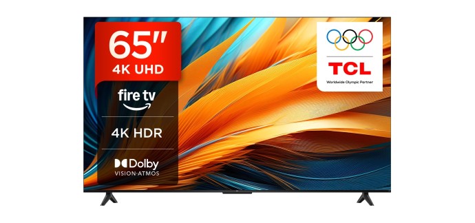 Amazon: TV 65" 4K UHD TCL 65PF650 - Fire TV, Dolby Vision, Dolby Atmos à 449€ (au lieu de 599€)