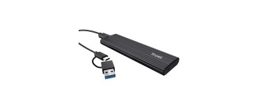 Amazon: Boîtier SSD Trust M2 NVMe USB-C 10Gbps - Compatible 2230/2242/2260/2280 à 11,26€ (au lieu de 15,39€)