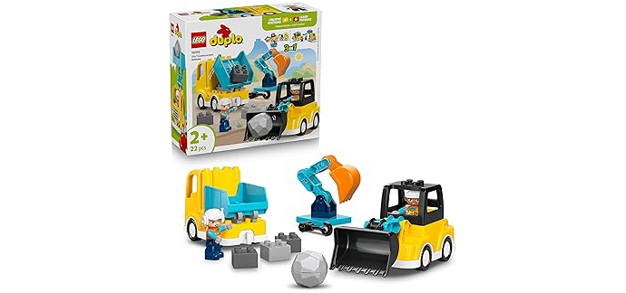 Amazon: LEGO® DUPLO® Les Véhicules de Chantier (10475) à 18,90€ (au lieu de 24,99€)