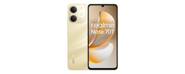 JoyBuy: Realme Note 70T - Écran 6,75" 90 Hz, Unisoc T7250, 4+128 Go - smartphone à 95€ (au lieu de 119€)