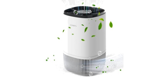 JoyBuy: CONOPU Purificateur d'air HEPA avec diffuseur de parfum, 3 modes, minuterie 24h à 29,9€
