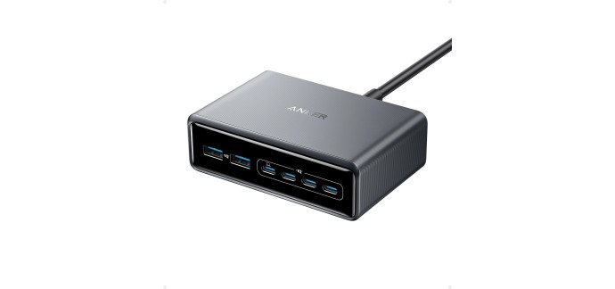 Amazon: Chargeur Anker Prime - 200W, 6 ports à 55,84€ (au lieu de 67,04€)
