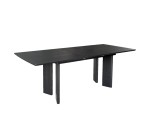 Sweeek: Table à manger extensible bois d'hévéa, placage chêne noir 6-8 places à 239,99€ (au lieu de 479,99€)
