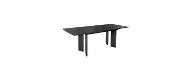 Sweeek: Table à manger extensible bois d'hévéa, placage chêne noir 6-8 places à 239,99€ (au lieu de 479,99€)