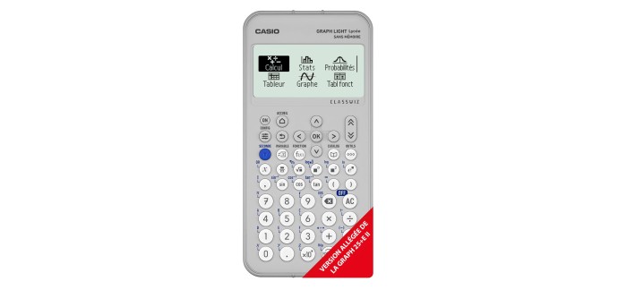 Amazon: Calculatrice Casio Graph Light à 24,19€ (au lieu de 40€) - via ODR de 10€
