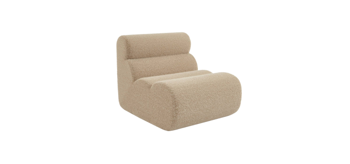 Sweeek: Chauffeuse tissu effet alpaca beige 1 place à 139,99€ (au lieu de 199,99€)
