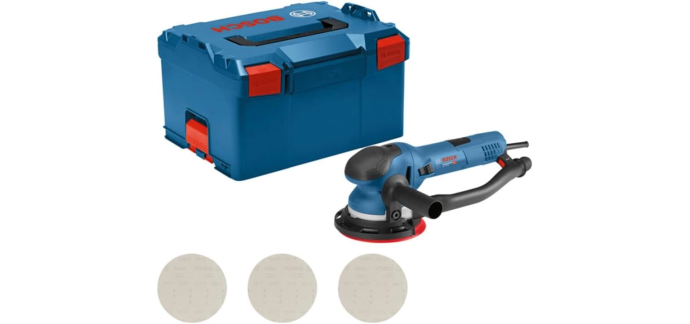 Amazon: Ponceuse excentrique filaire Bosch Professional GET 75-150 - 750W, Ø150mm, en L-Boxx à 282,04€