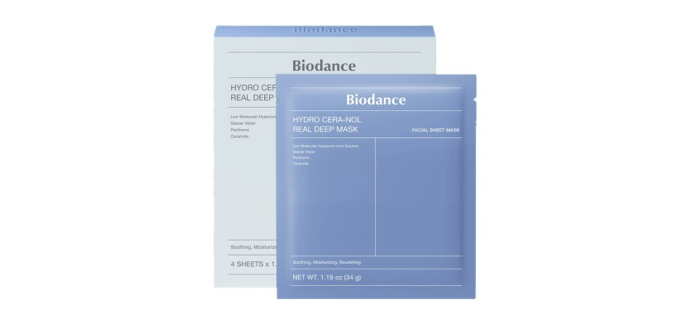 JoyBuy: Biodance Hydro Cera-nol Real Deep Mask - Lot de 4 masques apaisants à 9,99€ (au lieu de 19,90€)