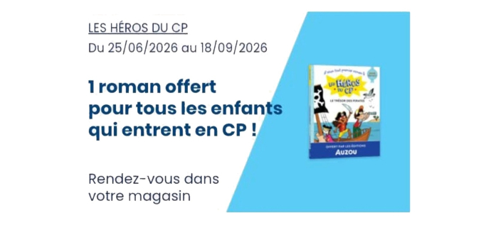Cultura: Roman offert pour les enfants qui entrent en CP