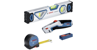 Amazon: Set d'Outils 4 Pièces Bosch Professional - Niveau 25cm, Mètre 5m, Cutter à 33,45€
