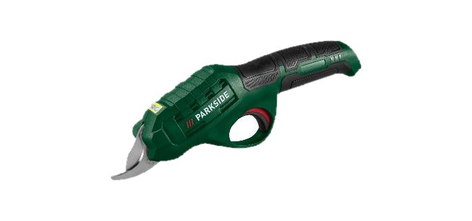 LIDL: PARKSIDE Sécateur électrique sans fil PAGS 4 A1 - 4 V, coupe 14 mm à 17,99€ (au lieu de 24,99€)