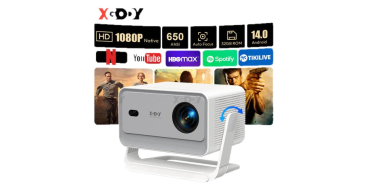 JoyBuy: XGODY Gimbal A6 Pro Projecteur portable 1080p natif 650 ANSI Android 14.0 - smartphone à 97,99€