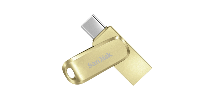 Amazon: Clé USB SanDisk 128 Go Ultra Dual Drive Luxe - USB-C et USB-A, métal à 21,99€ (au lieu de 34,9€)