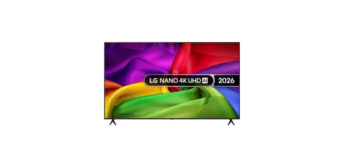 Amazon: TV 75" LG 75NU80 - Nano 4K UHD, 189cm à 611,08€ (au lieu de 830,5€)