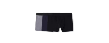 Decathlon: Lot de 3 boxers en coton Homme - Noir/Gris/Bleu à 12,59€ (au lieu de 17,99€)