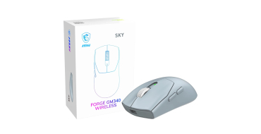 Amazon: Souris Sans Fil MSI Forge GM340 Wireless Sky - 12000 DPI, 1000 Hz, 57g à 19,99€ (au lieu de 26,61€)