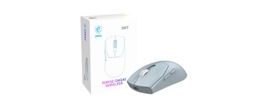 Amazon: Souris Sans Fil MSI Forge GM340 Wireless Sky - 12000 DPI, 1000 Hz, 57g à 19,99€ (au lieu de 26,61€)