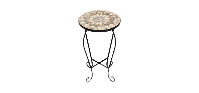 LIDL: LIVARNO Table d'appoint en mosaïque Ø 35,5 cm à 14,99€ (au lieu de 17,99€)