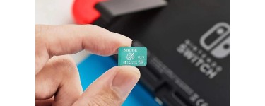 Amazon: Carte microSDXC SanDisk 512 Go - Licence Nintendo Switch à 68,99€ (au lieu de 75,61€)