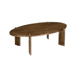 Sweeek: Table basse ovale en bois de manguier massif 120 cm à 143,99€ (au lieu de 179,99€)