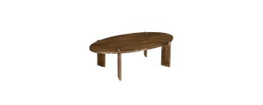Sweeek: Table basse ovale en bois de manguier massif 120 cm à 143,99€ (au lieu de 179,99€)