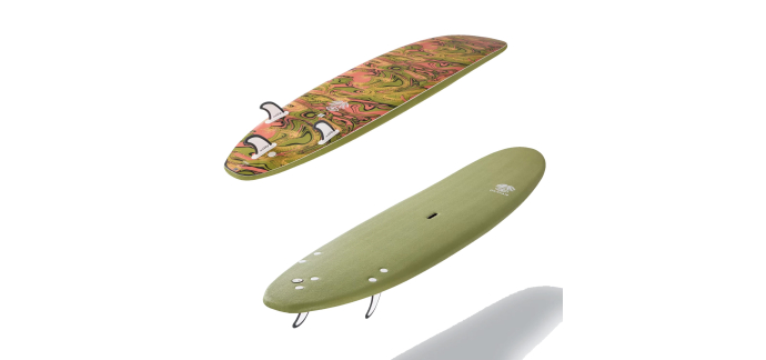 Decathlon: Planche de surf mousse 8'6" 500 kaki - Longboard Olaian à 179,99€ (au lieu de 229,99€)