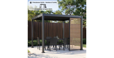Cdiscount: Persienne aluminium pour pergola GAYA - 229 x 93 cm, gris et naturel à 139,99€ (au lieu de 149,99€)