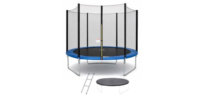 Cdiscount: Trampoline Ø 300 cm Bleu MAXI ECO - KANGUI - Avec Filet, Echelle, Couverture de Protection à 119,99€
