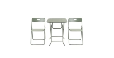 Conforama: Ensemble table pliante + 2 chaises pliantes NAVIA à 63,43€ (au lieu de 89,99€)