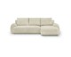 Cdiscount: Canapé d'angle droit convertible 4/5 places MILO - Velours côtelé beige, coffre de rangement à 759,9