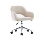 Sweeek: Chaise de bureau enfant à roulettes tissu chenille beige à 59,99€ (au lieu de 79,99€)