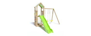 Cdiscount: TRIGANO Aire de jeux en bois SMART XPERIENCE - 2 balançoires, toboggan, mur d'escalade à 389,99€