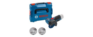 Amazon: Meuleuse 76mm Bosch Professional 12V GWS 12V-76 + 3 disques + L-Boxx à 106,74€ (au lieu de 127,11€)