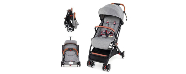 Cdiscount: Poussette COSTWAY 0-3 ans pliable une main, dossier réglable à 72,99€ (au lieu de 139,99€)