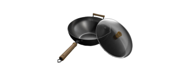 JoyBuy: Wok en fer premium antiadhésif 32 cm - sans Téflon, induction et gaz à 24,48€ (au lieu de 35,99€)