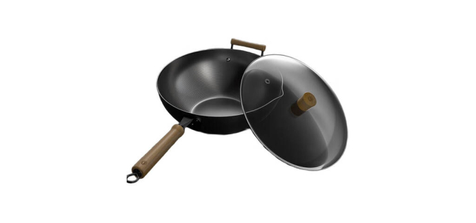 JoyBuy: Wok en fer premium antiadhésif 32 cm - sans Téflon, induction et gaz à 24,48€ (au lieu de 35,99€)