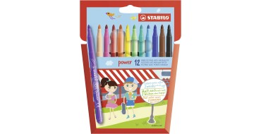 Amazon: Lot de 12 feutres de coloriage pointe moyenne Stabilo power à 2,99€ (au lieu de 3,21€)
