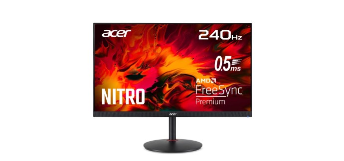 Amazon: Ecran PC 27" Acer Nitro XV272UW2BMIIPRFX - WQHD, IPS, 240Hz, 1ms à 179,90€ (au lieu de 201,06€)