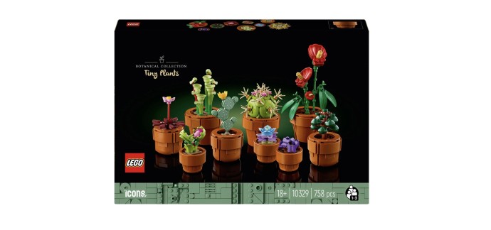 Amazon: LEGO® Icons Les Plantes Miniatures (10329) à 35,9€