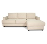 Cdiscount: Canapé d'angle droit 4 places PAUL in cord - Tissu Beige - 216x141x79 cm à 445,99€