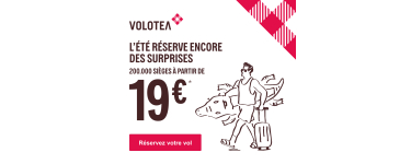 Volotea: 200 000 sièges à partir de 19€ - Vols du 1er août au 31 octobre