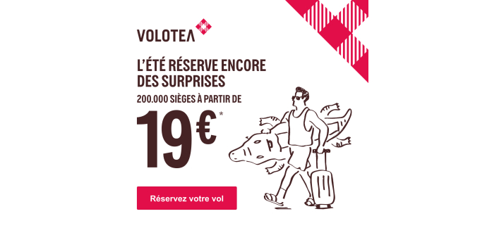 Volotea: 200 000 sièges à partir de 19€ - Vols du 1er août au 31 octobre