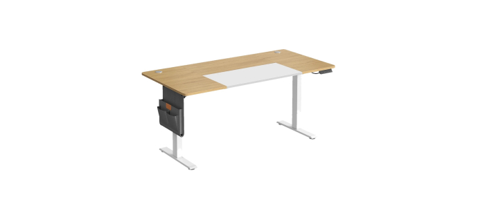 JoyBuy: Bureau électrique réglable en hauteur Ochama - fonction mémoire, USB-C, 160x70 cm à 84,99€