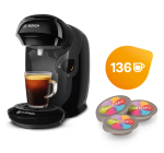 Tassimo: Machine à café Tassimo Style Noire + 8 packs (136 dosettes) à 39€ (au lieu de 141,50€)
