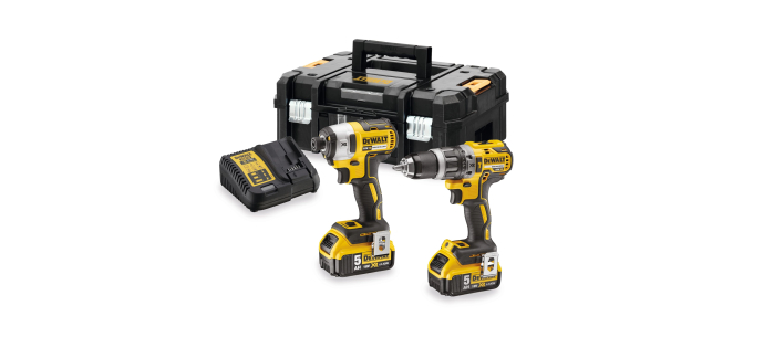 Amazon: Kit 2 Outils 18V Brushless Dewalt DCK266P2T-QW - Perceuse DCD796, Visseuse DCF887, 2x5Ah à 249,92€